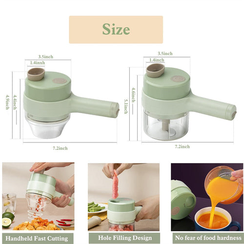 4-in-1 Portable Electric Vegetable Slicer