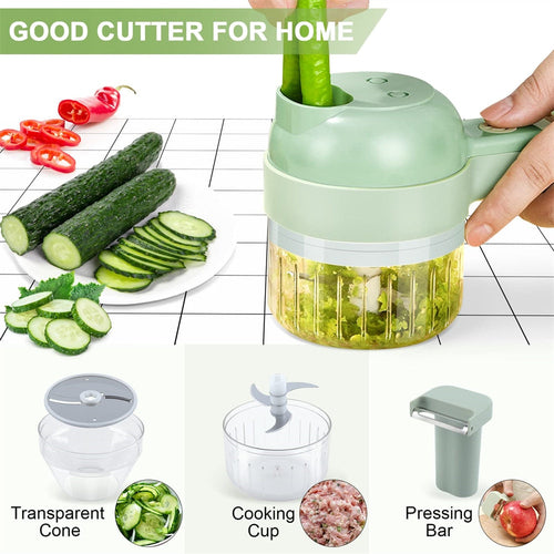 4-in-1 Portable Electric Vegetable Slicer
